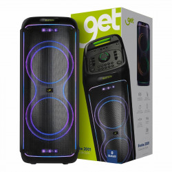 Caixa de Som Amplificada TWS Get Evoke 2001, 2000W Rms, Bluetooth, USB, Cartão SD, Rádio FM, Preto - 72427
