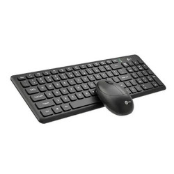 Kit Teclado e Mouse Sem Fio Lecoo, Membrana, 1200DPI, Preto - KW204