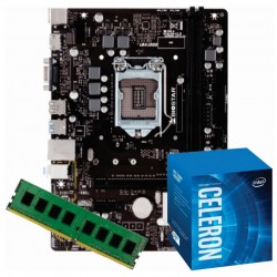 KIT UPGRADE INTEL 10º GERAÇÃO CELERON G5905 3.50GHZ, Placa Mãe Chipset H510 LGA 1200 DDR4, Memória 8GB DDR4 2666MHz