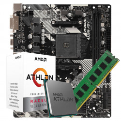 Kit Upgrade Gamer AMD Athlon 3000G 3.50Ghz, Placa Mãe Asus B450M K, 8GB DDR4