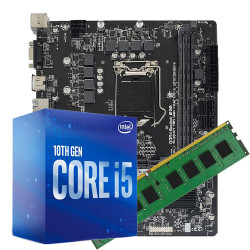 Kit Upgrade Intel 10º Geração Core i5-10400 2.90Ghz, Placa Mãe PCWare 1200 IPMH510G DDR4, 8GB DDR4 2666Mhz