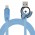 CABO DE DADOS PARA IPHONE 5/6 MICRO USB 1 METRO AZUL WDM5XXIMPY - GUGU & MOMO