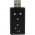 Placa de Som Externa 7.1 USB 2.0 Virtual, Preto, AD0021Ch AD-02  AD0021 - AD0021LT