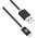 CABO DE DADOS PARA IPHONE USB LIGHTNING 2A 8P 1 METRO PRETO LED MM487 - MAISMANIA