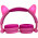 Fone de Ouvido K-Mex Stereo CAT EAR AR31, PS2, Sem Microfone,  Dobrável, Rosa - AR3100S437RRB0X