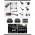 Kit Exaustores 3 Fans K-Mex ARGB AABDK1, Controle Remoto, com Fita - AABDK136FTIKB0X