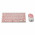 Kit Teclado e Mouse Sem Fio Maxprint Freestyle V2, 2.4GHz, USB, Branco e Rosa - 60000093