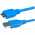 Cabo USB 3.0A Para HD Externo X-Cell, 1.5 Metros, Malha de Nylon, Azul - XC-CD-42