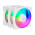 Kit Cooler FAN Rise Mode X LED Rainbow, 3 Unidades, 120mm, ARGB, Branco - RM-XLD-02-RBW