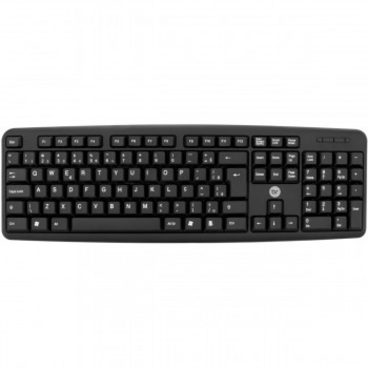Teclado Bright, USB, Padrão ABNT2, Preto - 0014