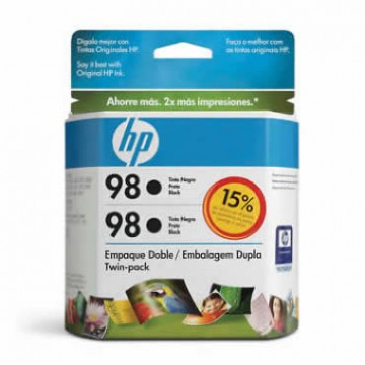 CARTUCHO HP 98 TWIN PACK (2XC9364WL) C9514FL PRETO - HP