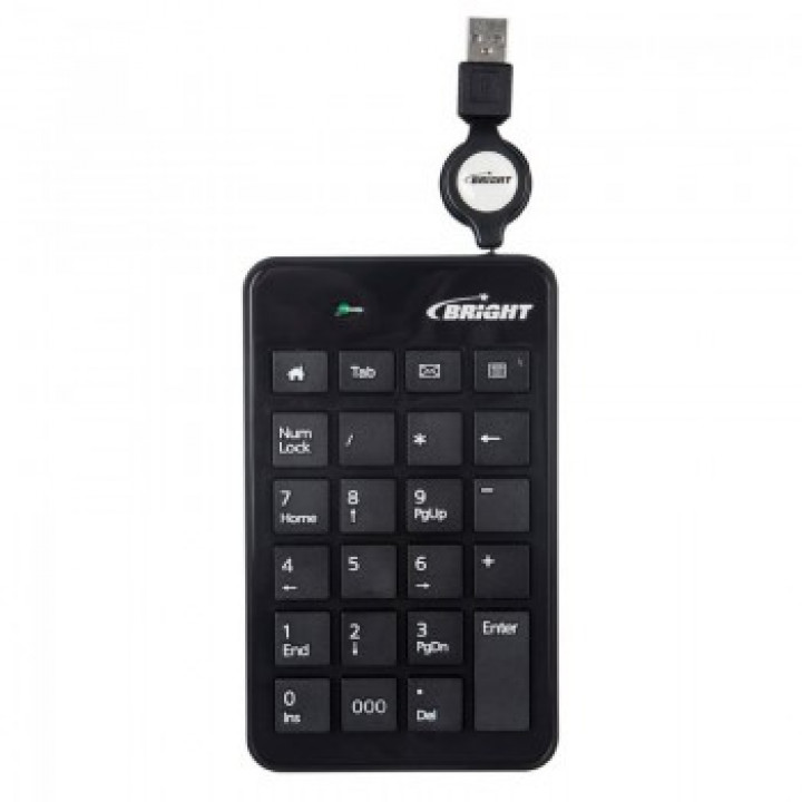 Teclado Numérico Bright, Retrátil, USB - 0134