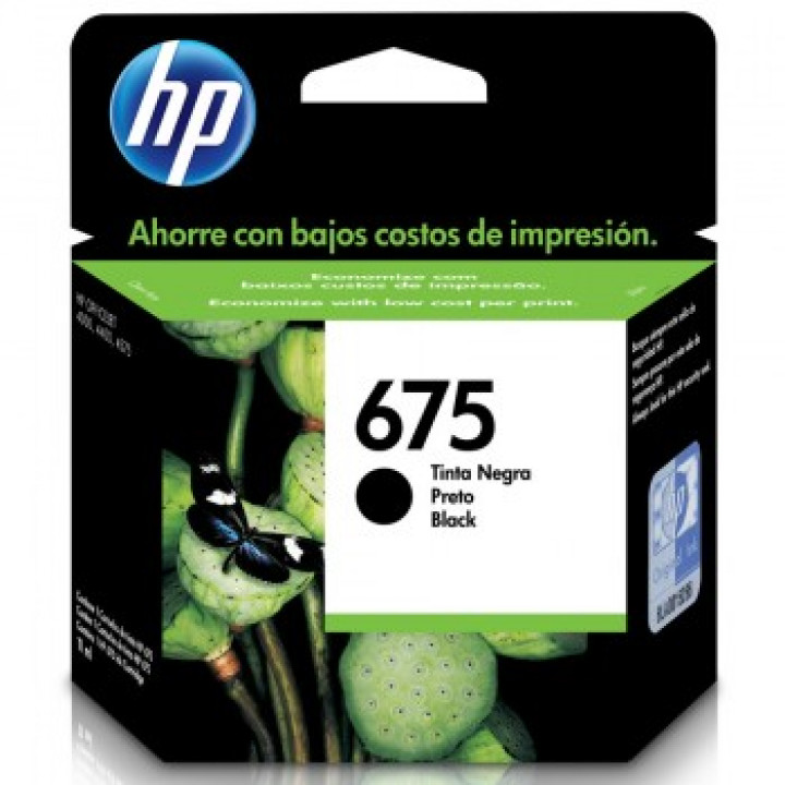 CARTUCHO 675 PRETO CN690AL - HP
