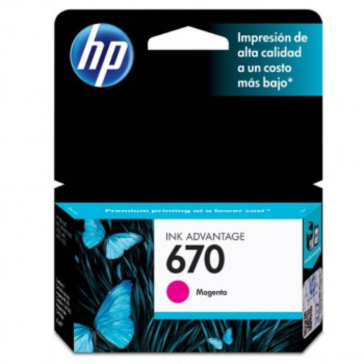 Cartucho HP 670 Vermelho - CZ115AB