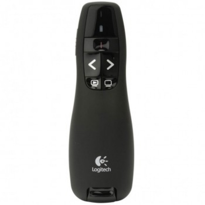 Apresentador Sem Fio Logitech R400 com Laser Point, Vermelho, Conexão USB e Pilha Inclusa - 910-001354
