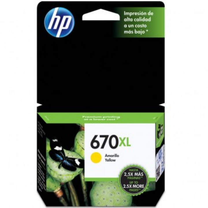 CARTUCHO HP 670XL AMARELO DJ4615 CZ120AB - HP