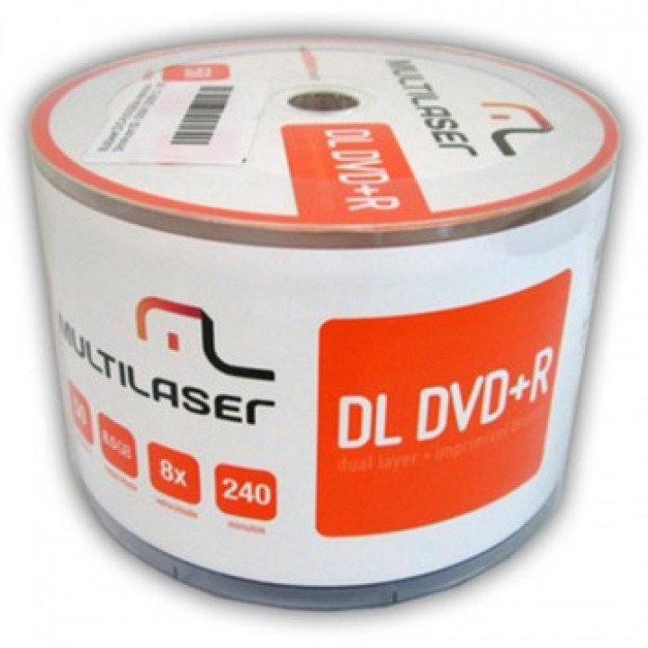 DVD+R 8.5GB 8X IMPRÍMIVEL SHRINK DV047 - MULTILASER