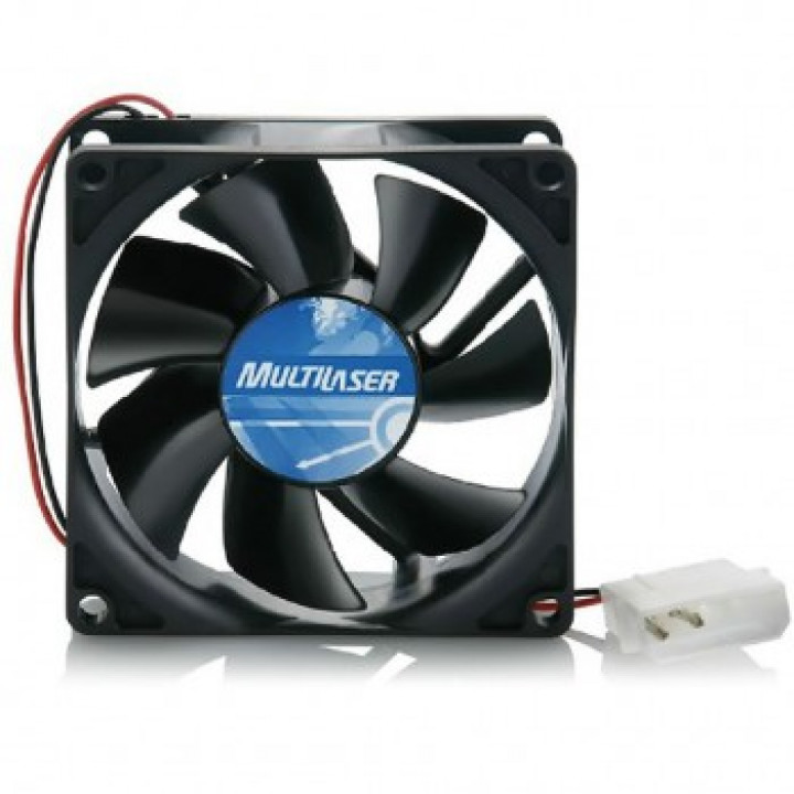 Cooler FAN Multilaser, 8cm, Sleeve Bearing, Preto - GA044