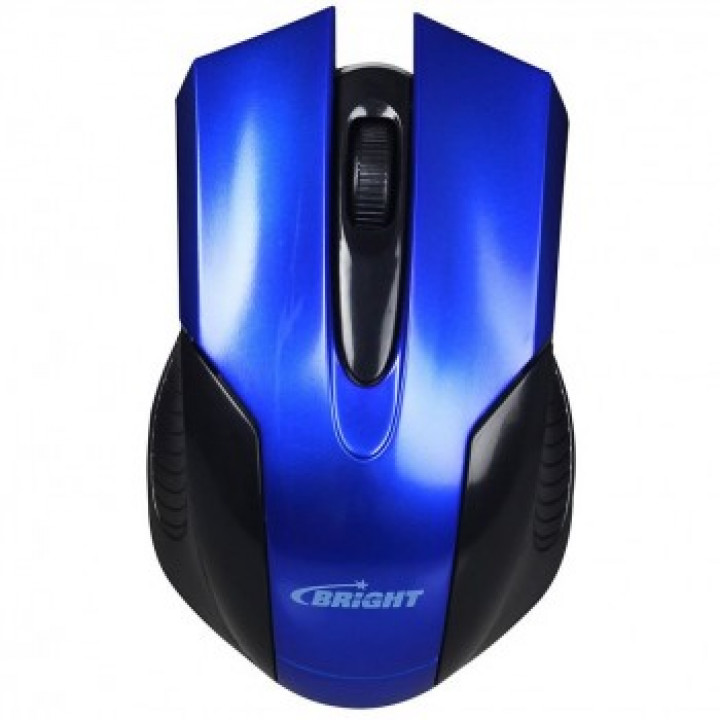 Mouse Bright Canadá, USB, 1000DPI, 3 Botões, Azul - 0379