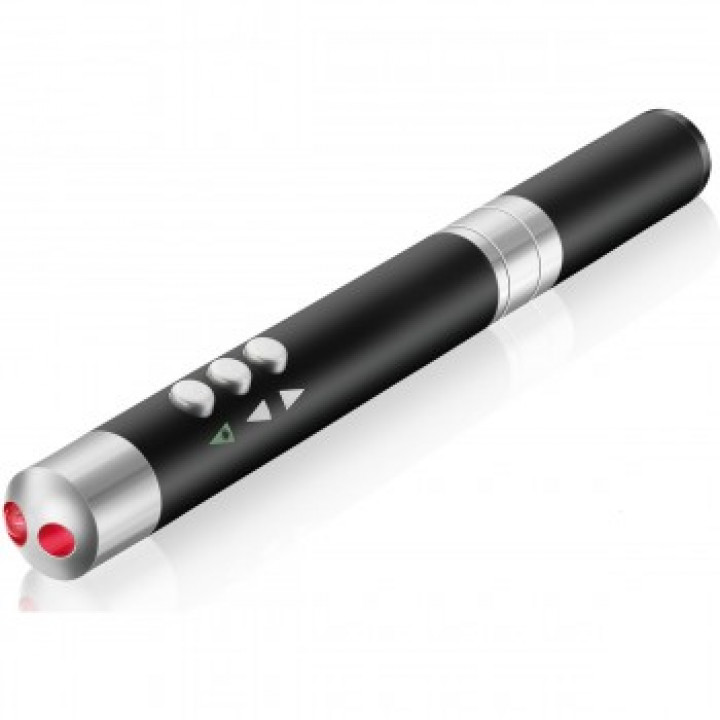 Apresentador de Slides Laser Point Sem Fio Multilaser, Preto - AC251