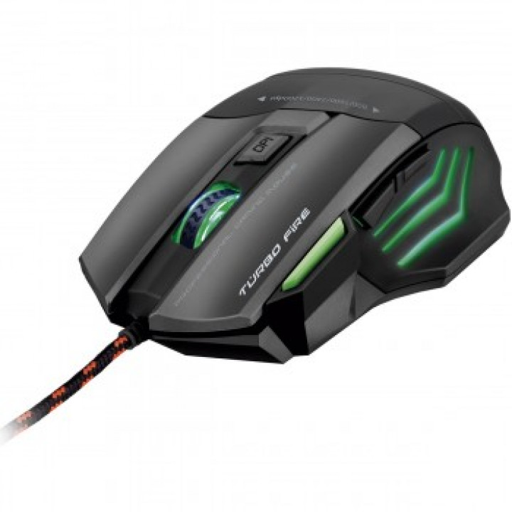 Mouse Gamer Multilaser Warrior Rayner, USB, 7 Botões QuickFire, 3200DPI - MO207