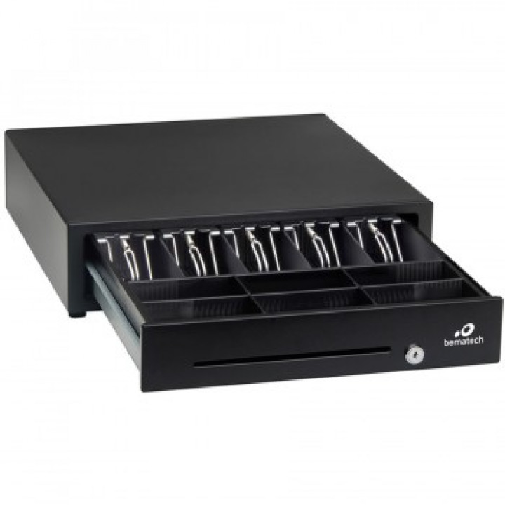Gaveta de Dinheiro Automática Bematech GD-56, Com chave, RJ12, 5x nichos de Cédulas, 6x nichos de Moedas, Preto