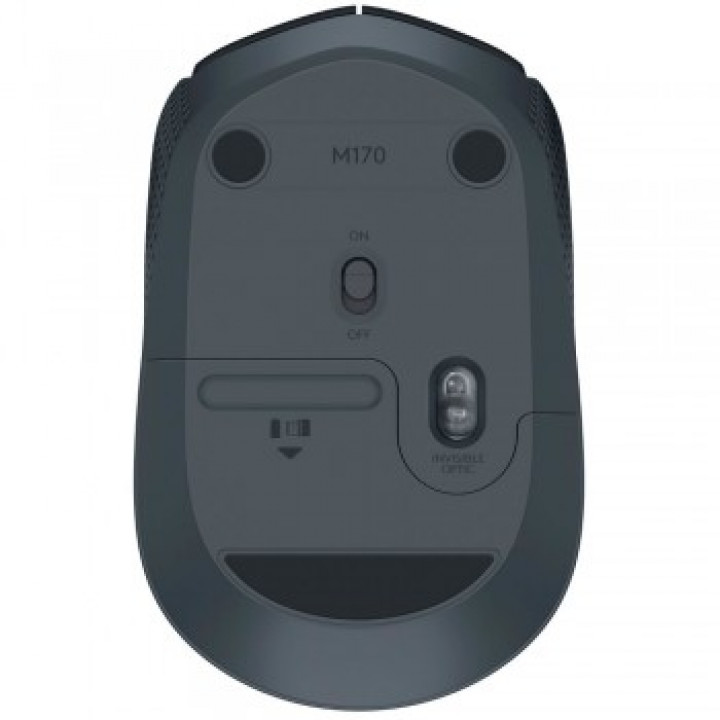 Mouse Sem Fio Logitech M170, 2.4GHz, USB, Preto e Cinza - 910-004940