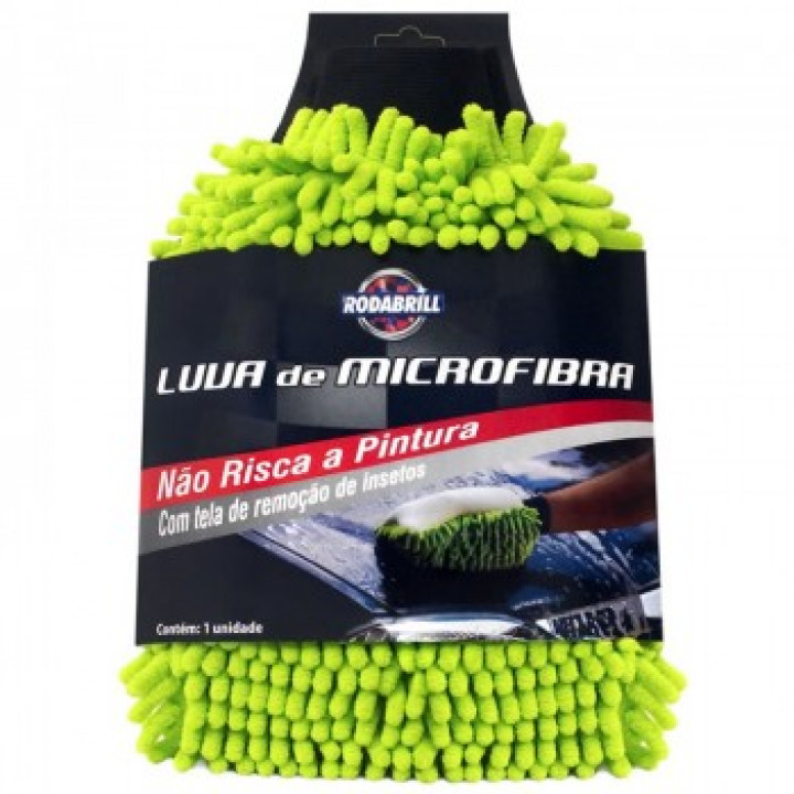 LUVA DE MICROFIBRA VERDE NÃO RISCA A PINTURA - RODABRILL
