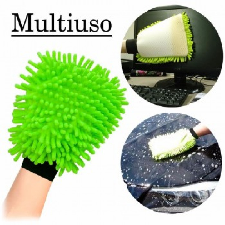 LUVA DE MICROFIBRA VERDE NÃO RISCA A PINTURA - RODABRILL
