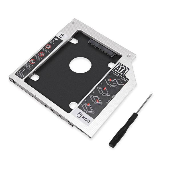Adaptador Caddy 12.7mm Para HD e SSD SATA de Notebook, Preto, LT-H004 CS-05 - AD0311EX