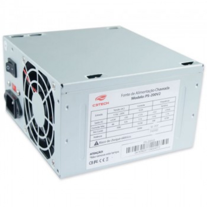 FONTE 200W REAL 24 PINOS PS-200V2 - C3 TECH