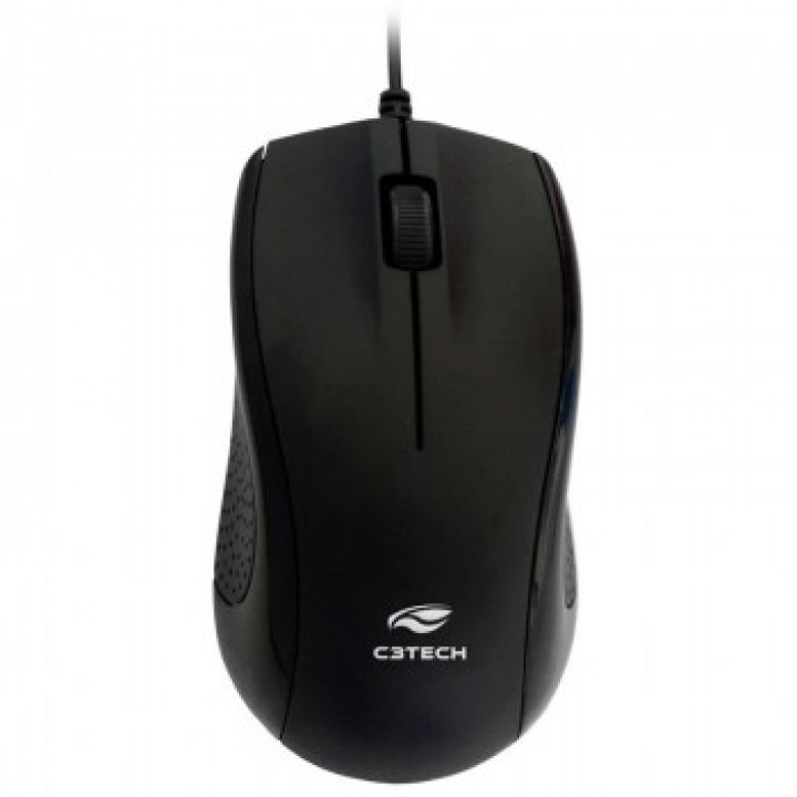Mouse C3Tech, USB, 3 Botões, Preto - MS-25BK