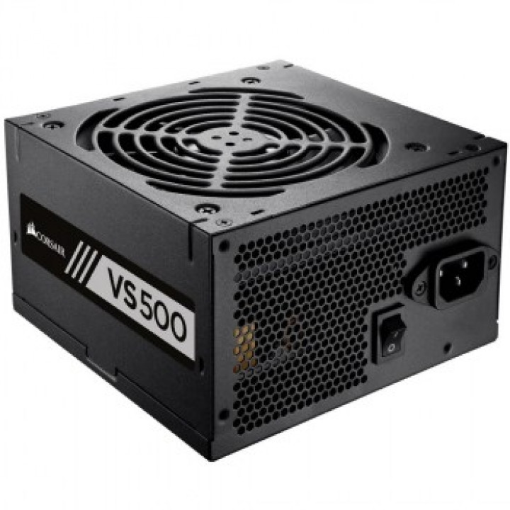 Fonte Corsair VS500 White, 500W, 80 Plus, Preto - CP-9020118-LA