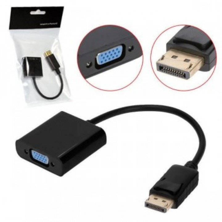 Cabo Conversor Display Port M X VGA F Preto 29707 CB0237B CO-14 CB0237SK - CB0237