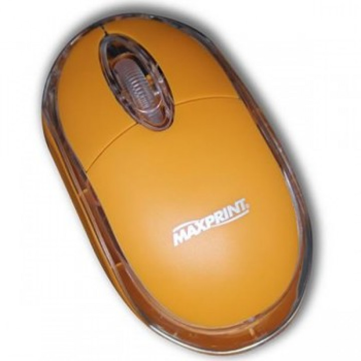 Mouse Maxprint, USB, Laranja - 6012049