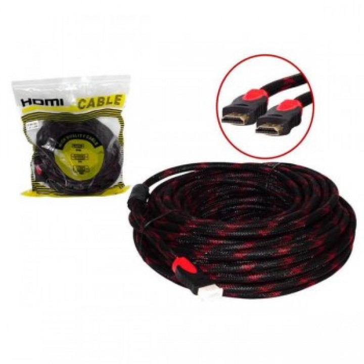 CABO HDMI 20 METROS 1.4V EMBORRACHADO COM FILTRO CB-65 MXM59 PRETO - GENERICO