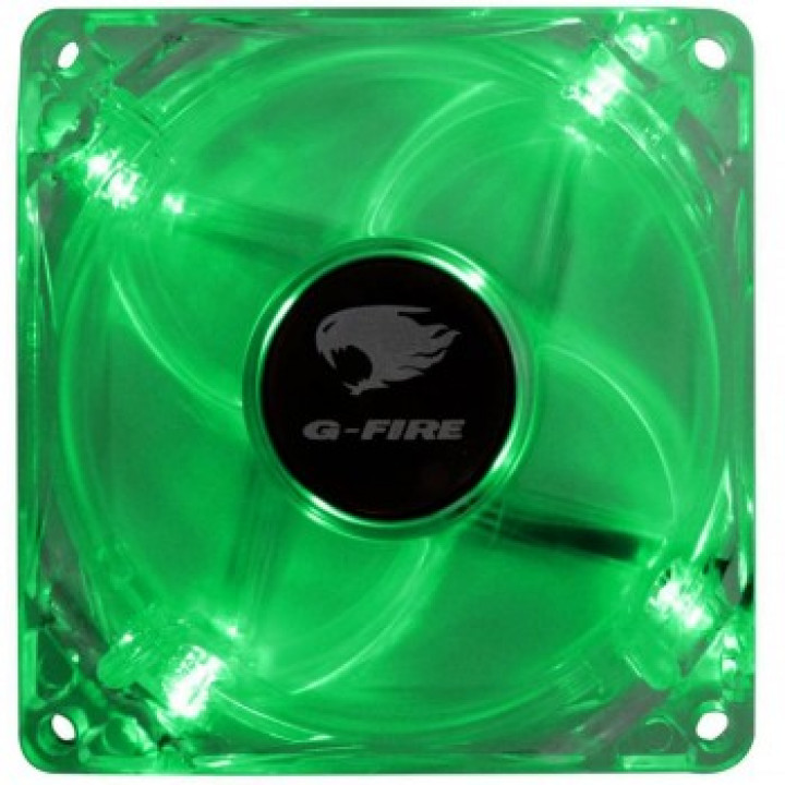 COOLER PARA GABINETE 8CM FAN COM LED VERDE EW0408N - G-FIRE