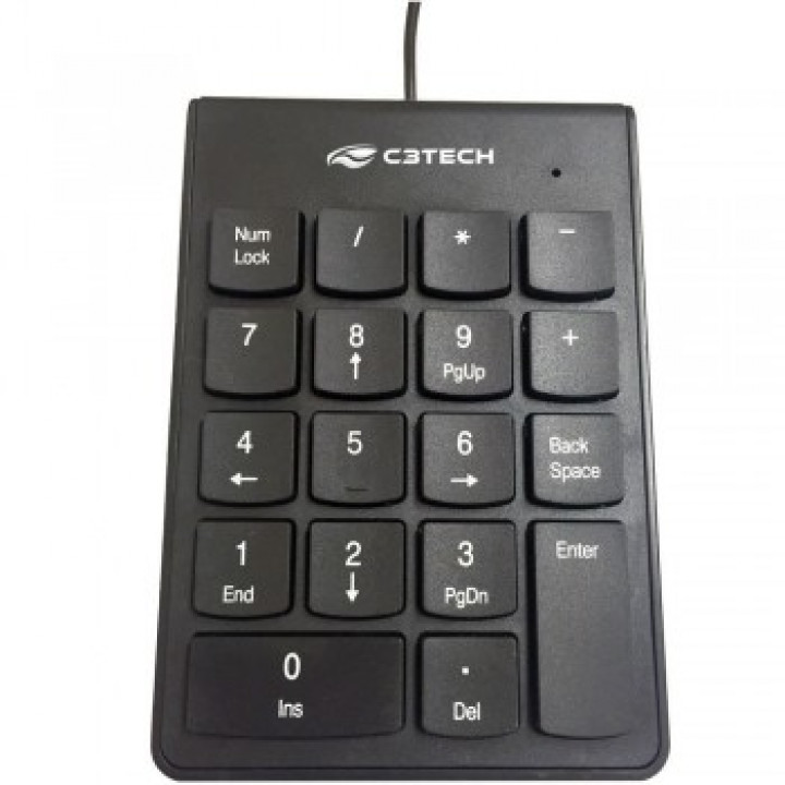 TECLADO NUMÉRICO USB KN-10BK PRETO - C3 TECH
