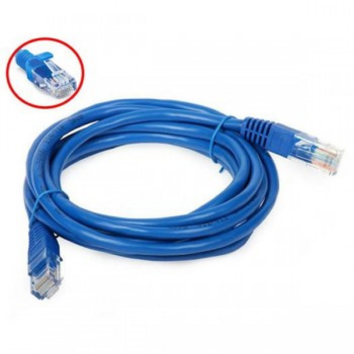 CABO DE REDE 5 METROS CAT.5 PATCH CORD RJ-45 AZUL ETHERNET CB0120 - GENERICO