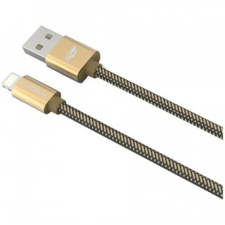 Cabo de Dados Lighting Para Iphone USB C3Tech, 2 Metros, Dourado - CB-210GD