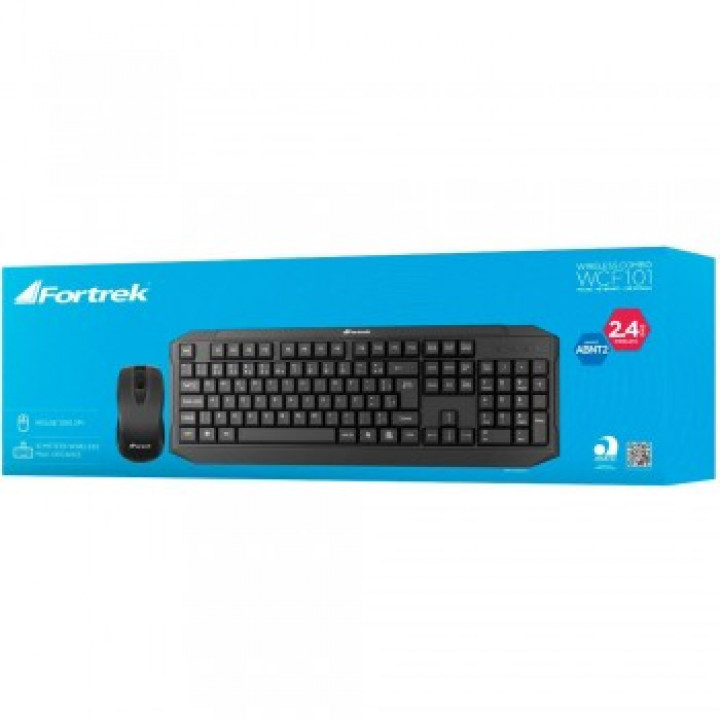 Kit Teclado e Mouse Sem Fio Fortrek, Preto - WCF-101 (71676)