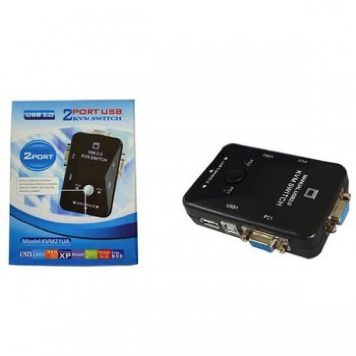 Switch KVM Com USB 2.0 2 Saidas VGA KVM21UA - HUB0019