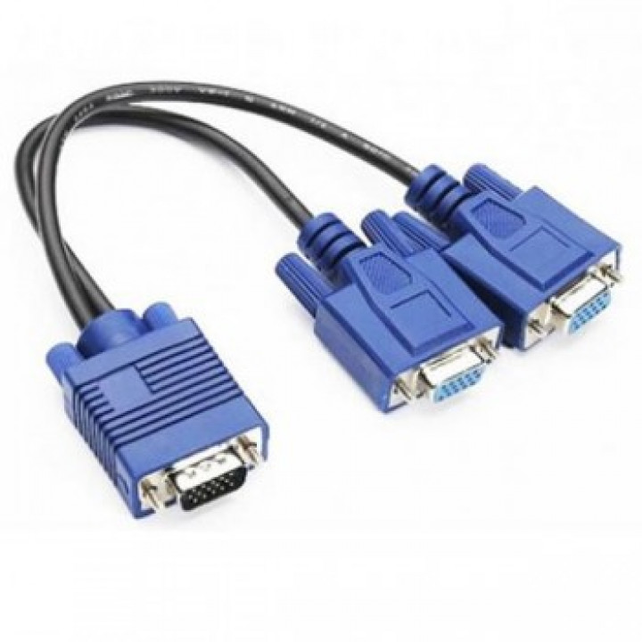 Cabo "Y" VGA Macho com 2 Saidas, VGA Femea 26 Centimetros OEM CB0125XT - CB0125DEX