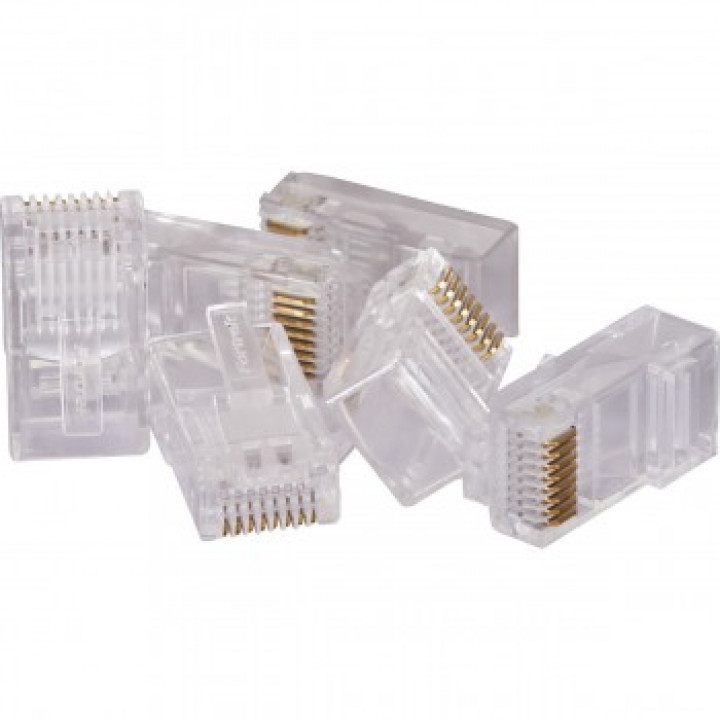 Conector RJ45 CAT5E Fortrek, Pacote Com 100 Unidades, RJ45-201 - 62899