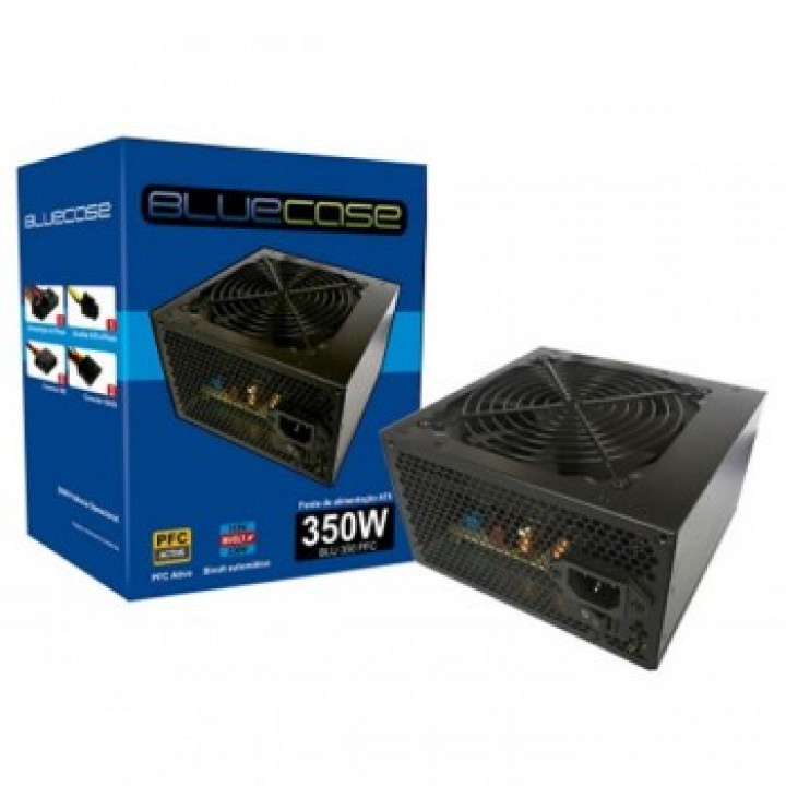 Fonte Bluecase, 350W, PFC Ativo, Sem Caixa - BLU350PFC