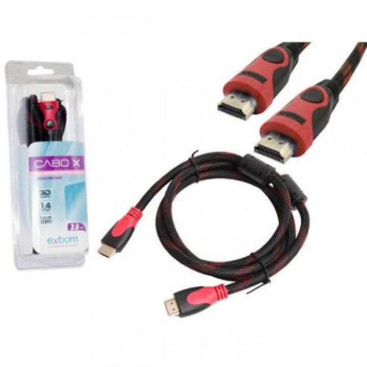 CABO HDMI 3 METROS V1.4 EMBORRACHADO COM FILTRO SEM MALHA CB-73 PRETO - GENERICO