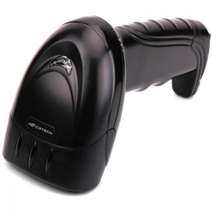 Leitor de Código de Barras Laser C3Tech, Sem Fio, 1D, Preto - LB-W200BK V2