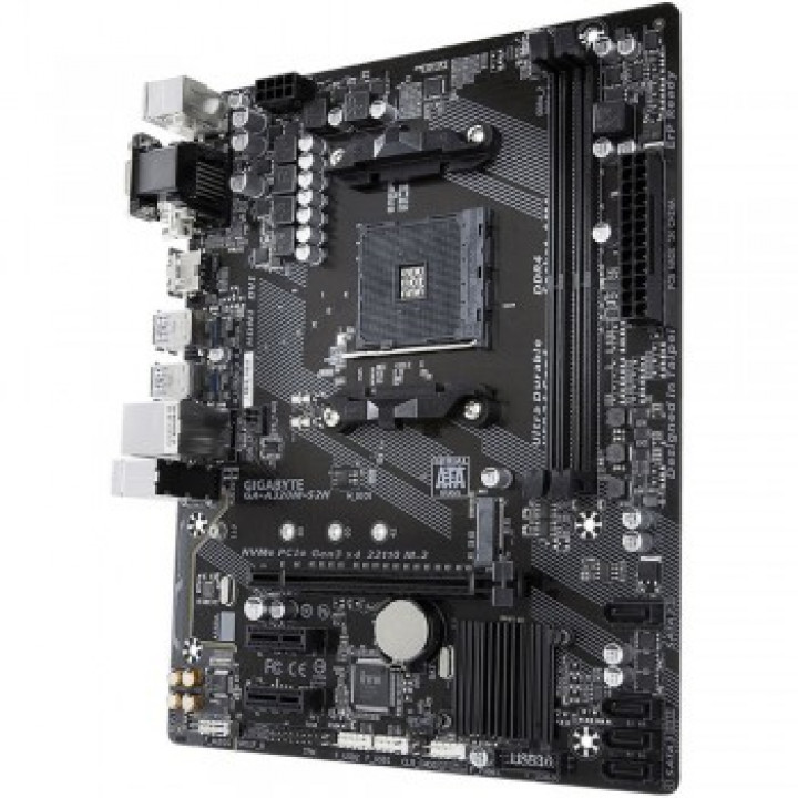 Placa Mãe Gigabyte GA-A320M-S2H, AMD AM4, DDR4, mATX, USB 3.0, DVI, HDMI/VGA - GA-A320M-S2H
