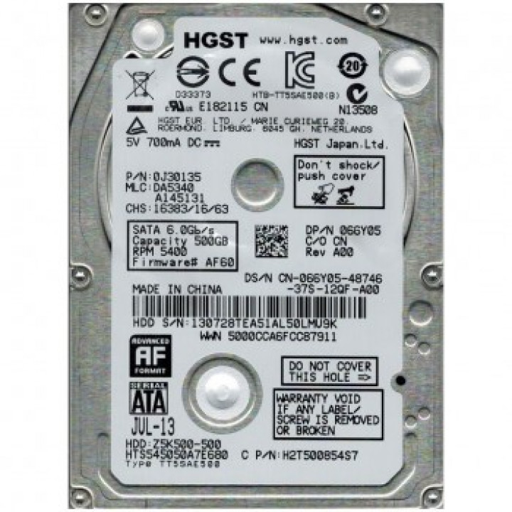 HD Para Notebook Hitachi, 500GB, SATA III, 5400RPM, 3.0GB/s, POOL - 0J23395