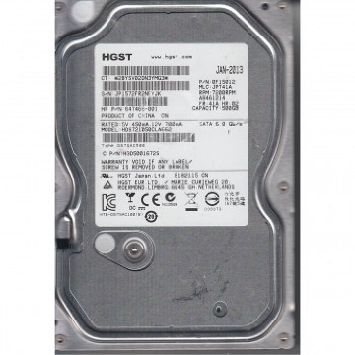HD Hitachi, 500GB, 7200RPM, Cache 16MB, SATA III, POOL - S721050CLA662